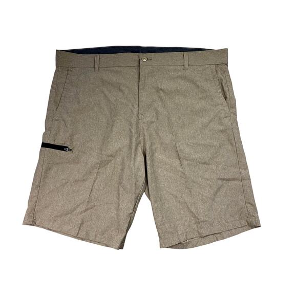 burnside Other - Burnside Shorts Mens 40 Beige Khaki Chino Flat Front Zip Pocket Stretch (42x10)